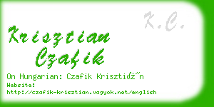 krisztian czafik business card